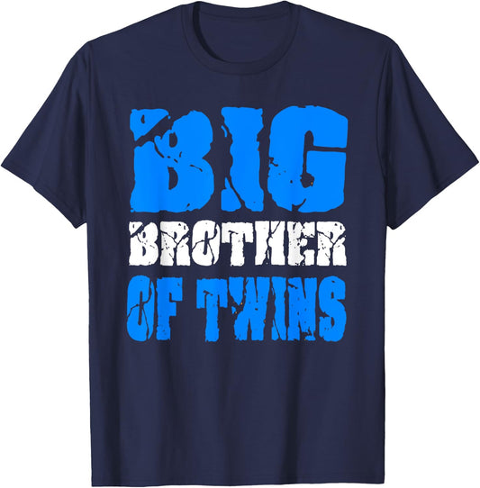 Big Brother of Twins Announcement T-Shirt - T-Shirt | Navy