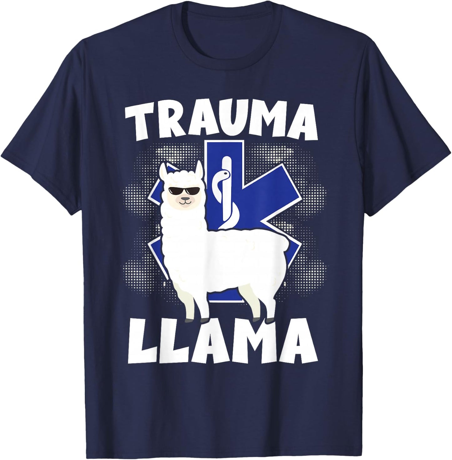 Trauma Llama Paramedic Rescue Service T-Shirt - T-Shirt | Navy
