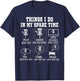 Things I Do In My Spare Time Disc Golf Shirts Funny T-Shirt - T-Shirt | Navy