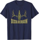 Beer Season Design Funny Camo Deer Hunting Pun For Hunters T-Shirt - T-Shirt | Navy