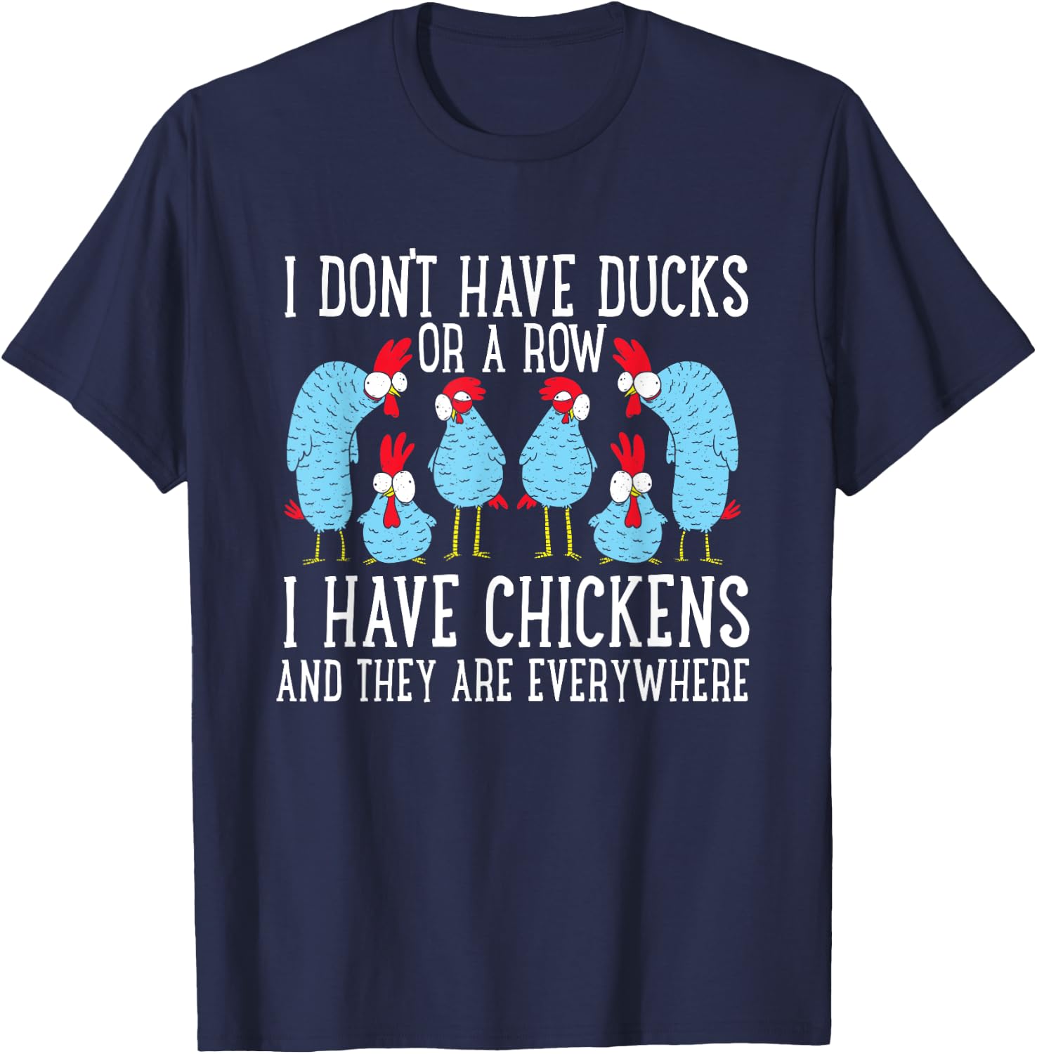 Funny Chicken Lover Graphic Women Men Chicken Farmer T-Shirt - T-Shirt | Navy