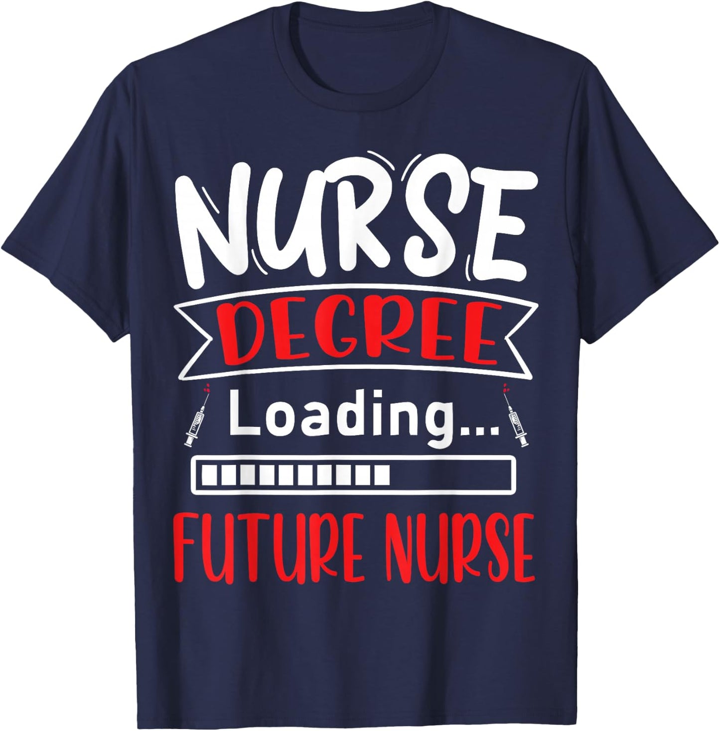 Nursing Diploma Loading Future Nurse Nursing School T-Shirt - T-Shirt | Navy