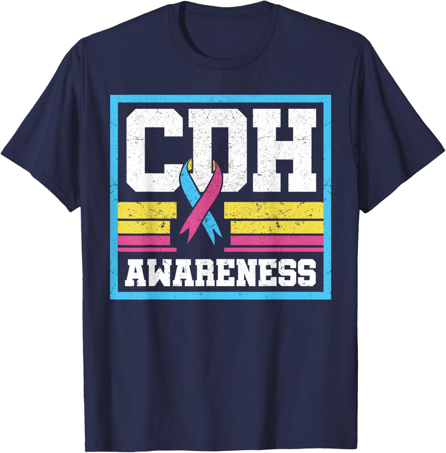Congenital Diaphragmatic Hernia Awareness CDH Supporter T-Shirt - T-Shirt | Navy