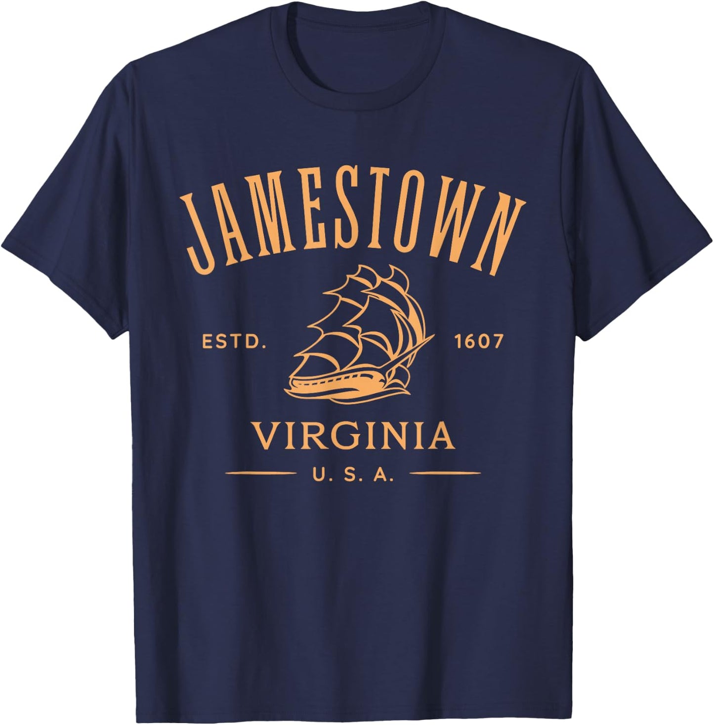 Jamestown Virginia USA Estd 1607 Jamestown VA Souvenir T-Shirt - T-Shirt | Navy