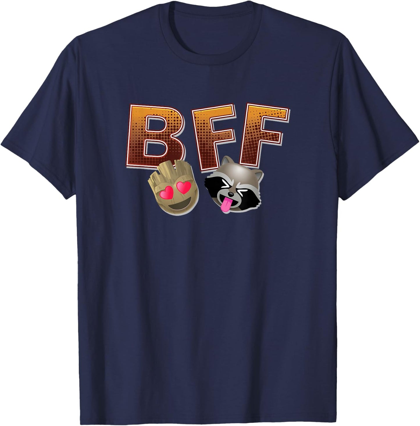 Marvel Guardians of the Galaxy Groot and Rocket Raccoon BFF T-Shirt - T-Shirt | Navy