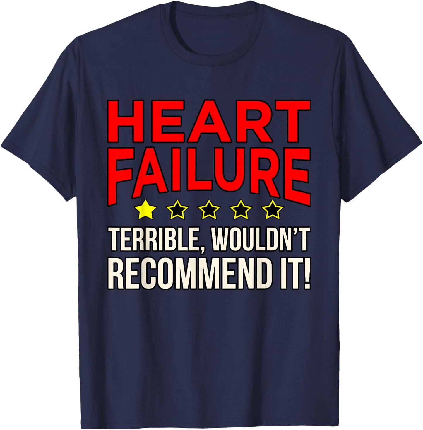 Heart Failure Terrible Hearts Disease Awareness Graphic T-Shirt - T-Shirt | Navy