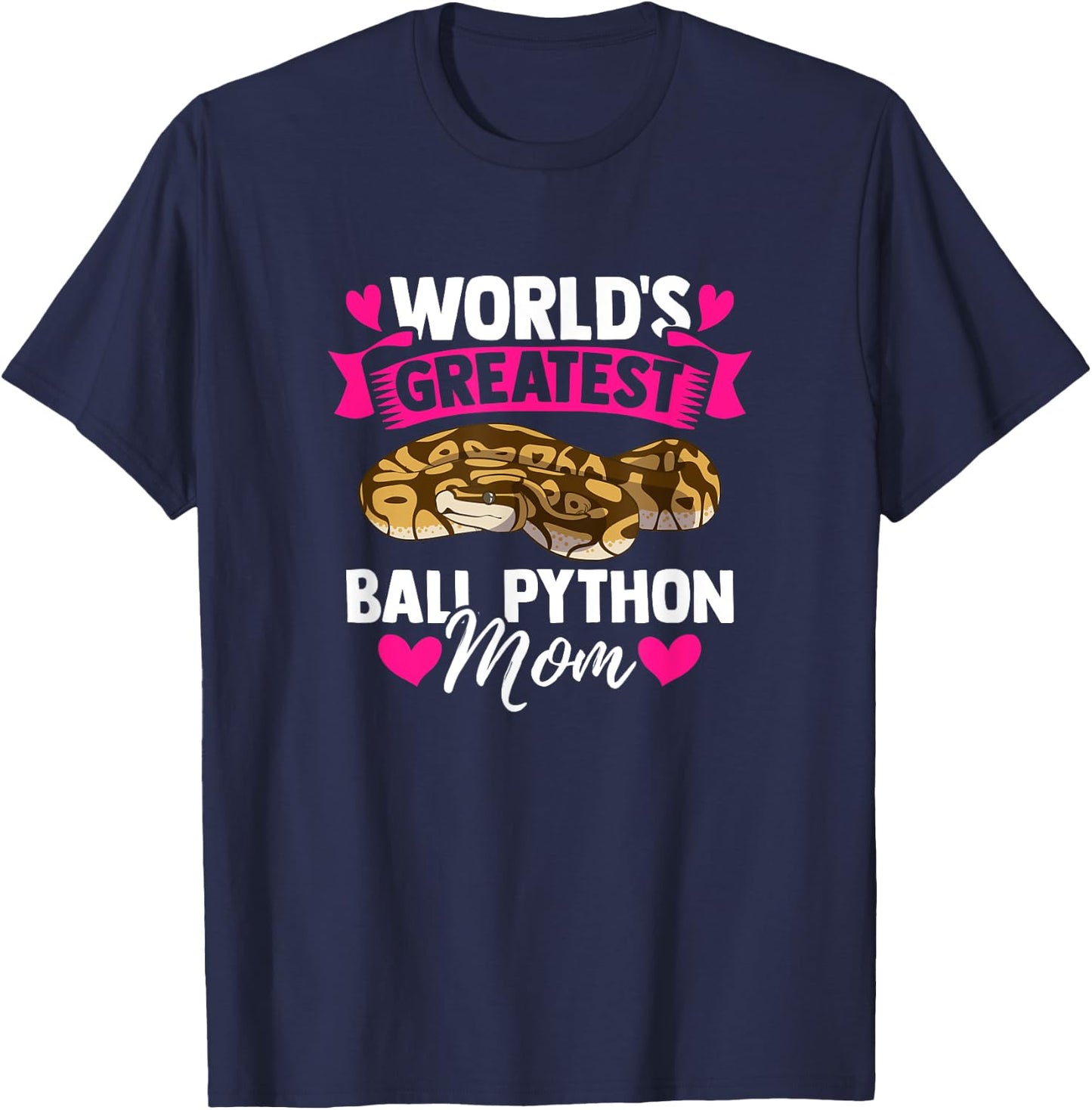 Ball Python Mom Snake Pet Owner Animal Ball Python T-Shirt - T-Shirt | Navy