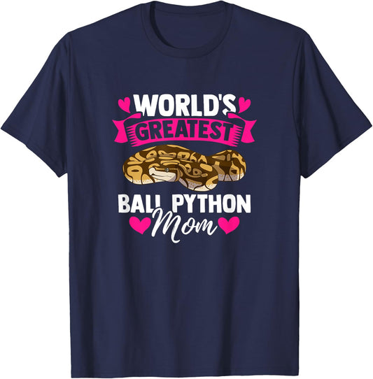 Ball Python Mom Snake Pet Owner Animal Ball Python T-Shirt - T-Shirt | Navy