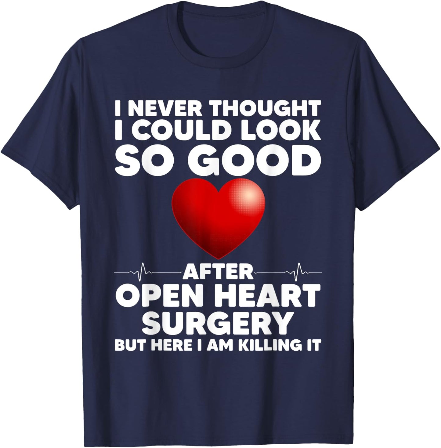 Heart Surgery Survivor Art Women Transplant Recovery T-Shirt - T-Shirt | Navy