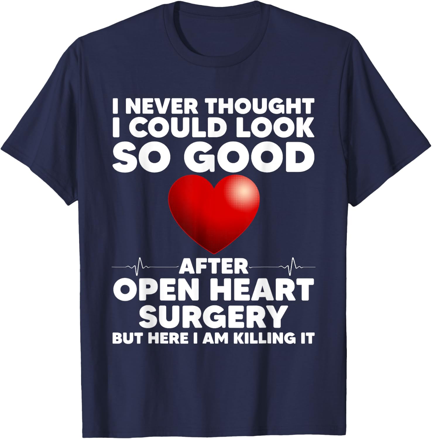 Heart Surgery Survivor Art Women Transplant Recovery T-Shirt - T-Shirt | Navy