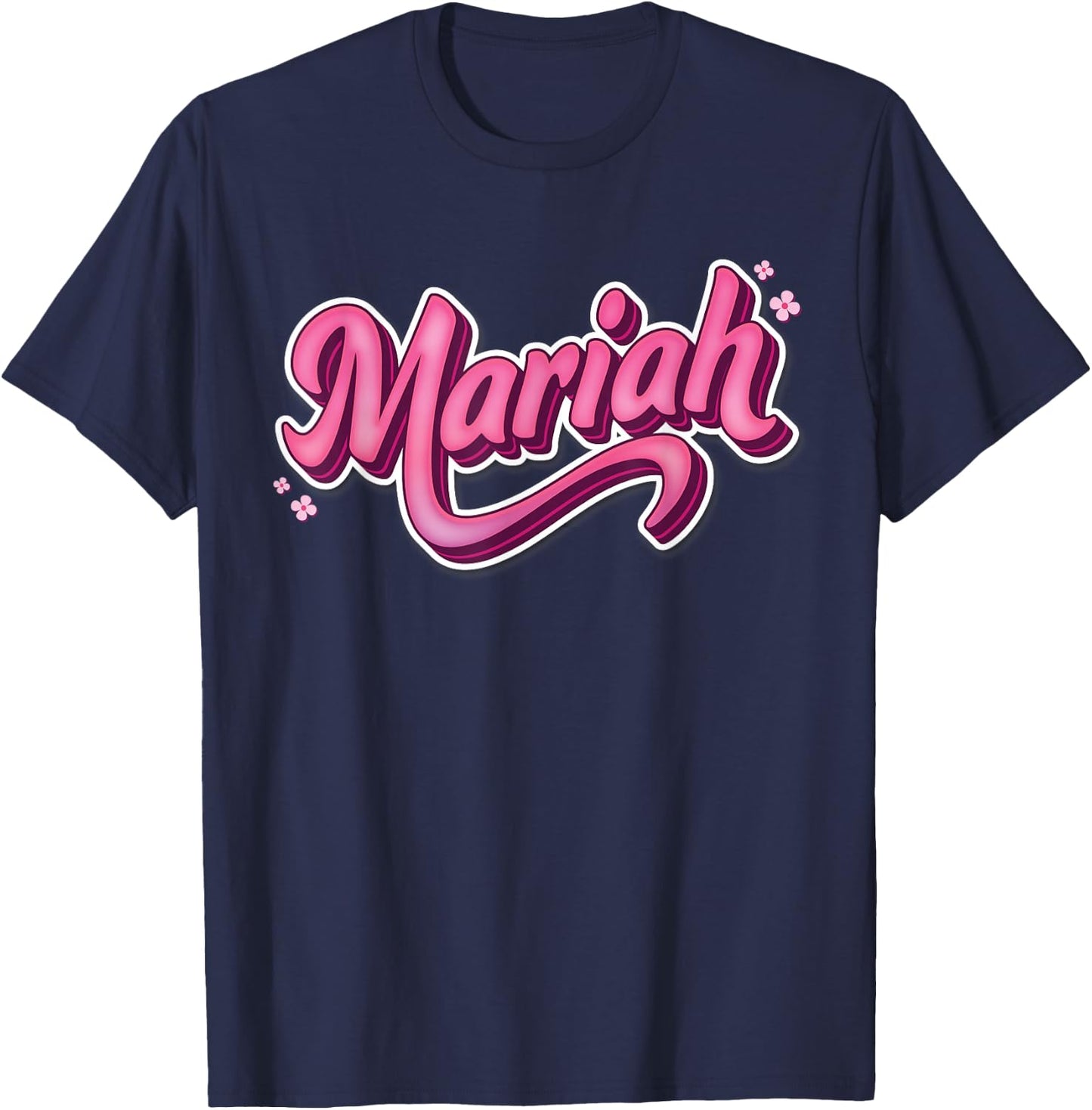 Mariah First Name Girl Vintage Style 70s 80s Personalized T-Shirt - T-Shirt | Navy