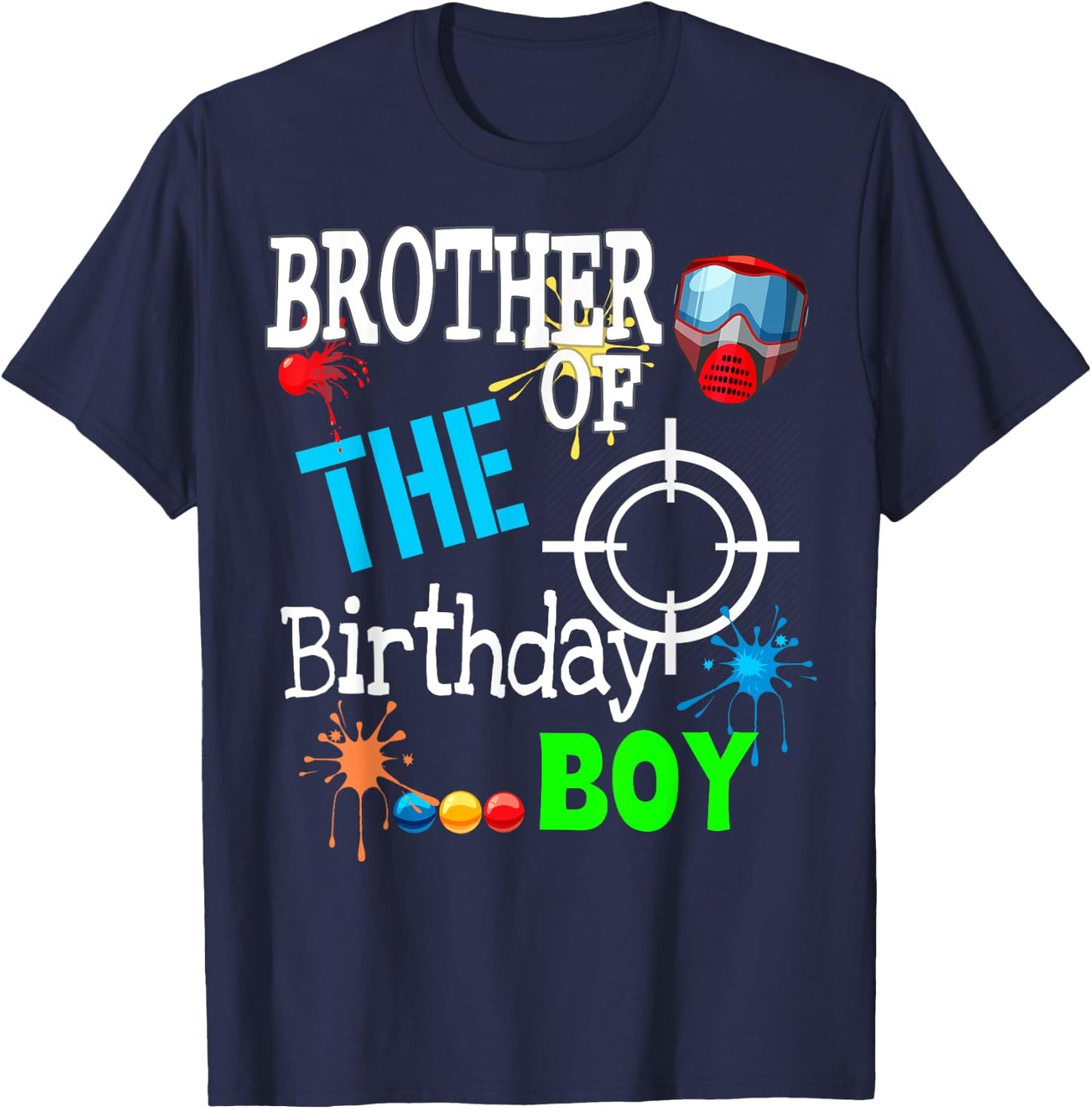 Paintball Birthday Matching Family Set Outfit T-Shirt - T-Shirt | Navy