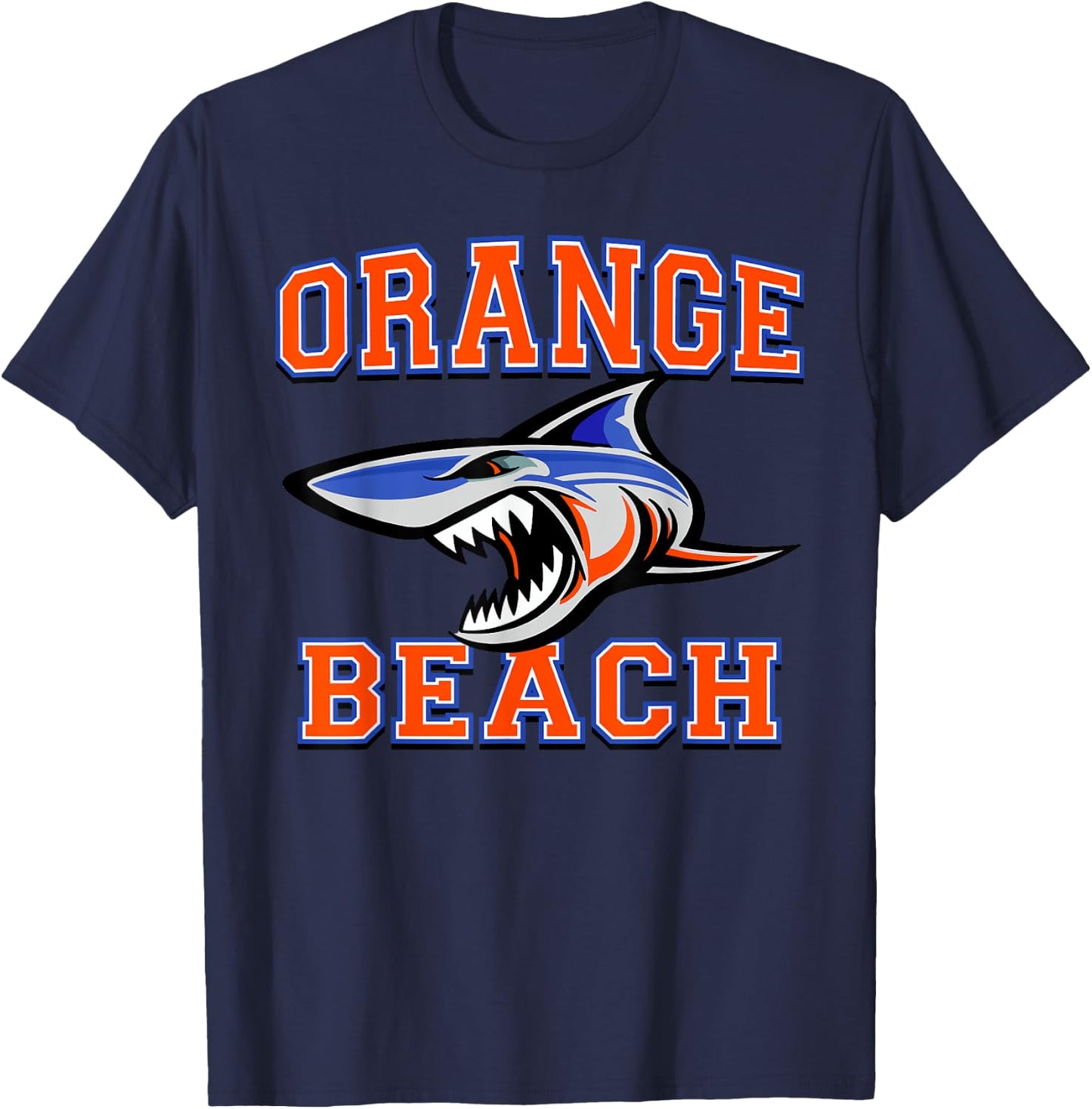 Orange Beach Makos Team Spirit Men Women Kids T-Shirt - T-Shirt | Navy