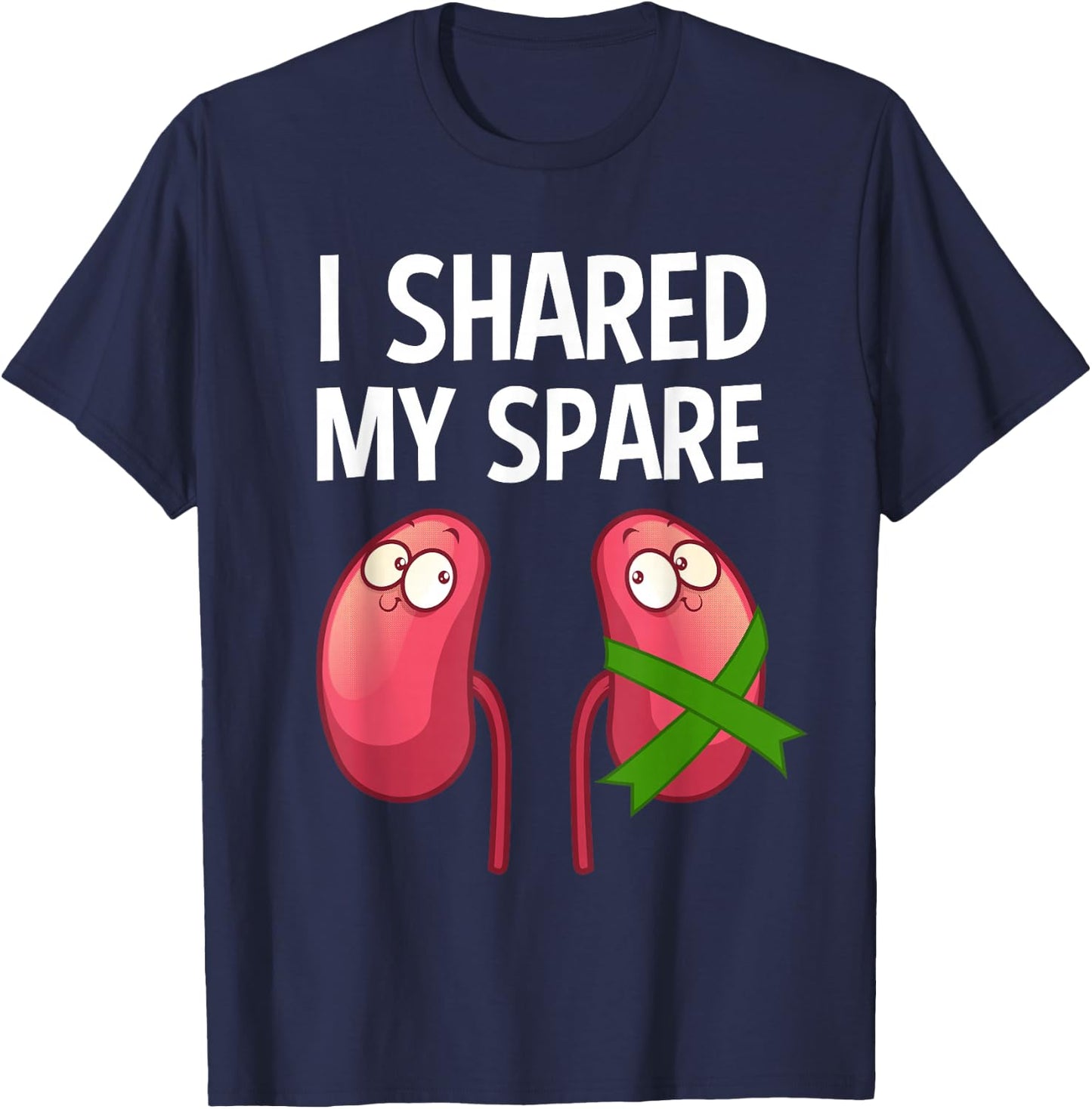 Cool Kidney Donor Art Men Women Transplant Surgery Recovery T-Shirt - T-Shirt | Navy