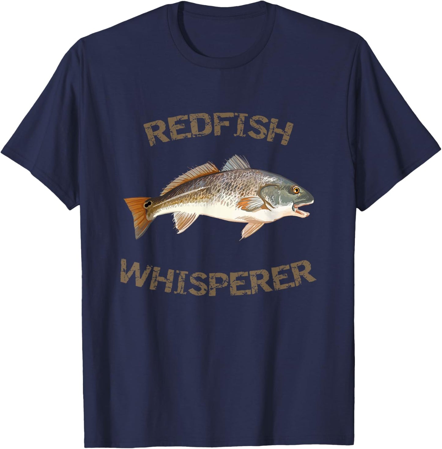 Redfish Whisperer Redfish | Red Drum Fish Shirt T-Shirt - T-Shirt | Navy