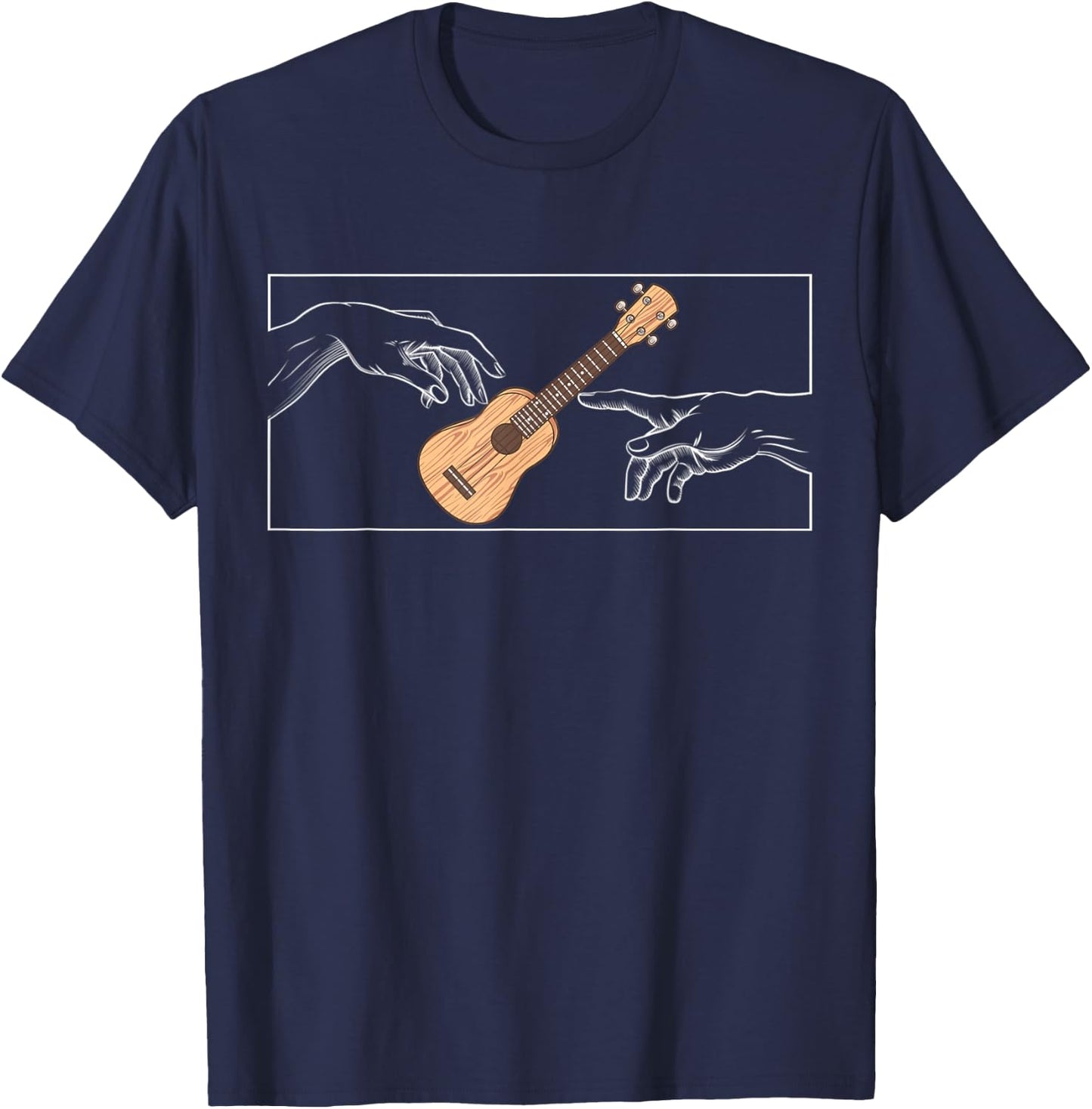 Ukulele God hands for Ukulele Player on Ukulele T-Shirt - T-Shirt | Navy