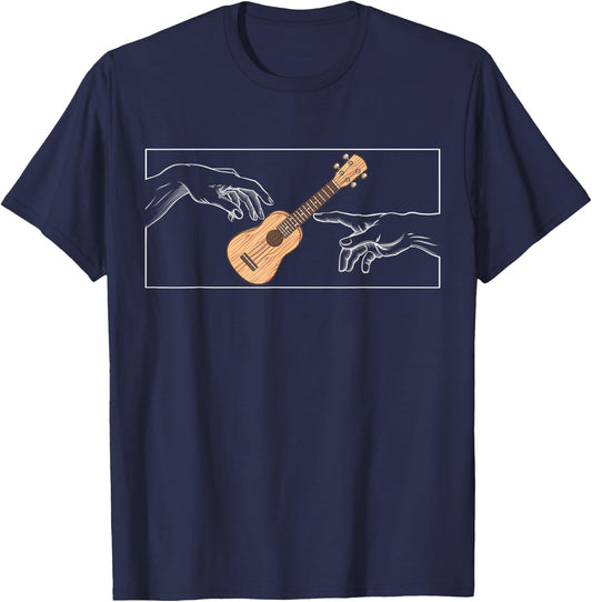 Ukulele God hands for Ukulele Player on Ukulele T-Shirt - T-Shirt | Navy
