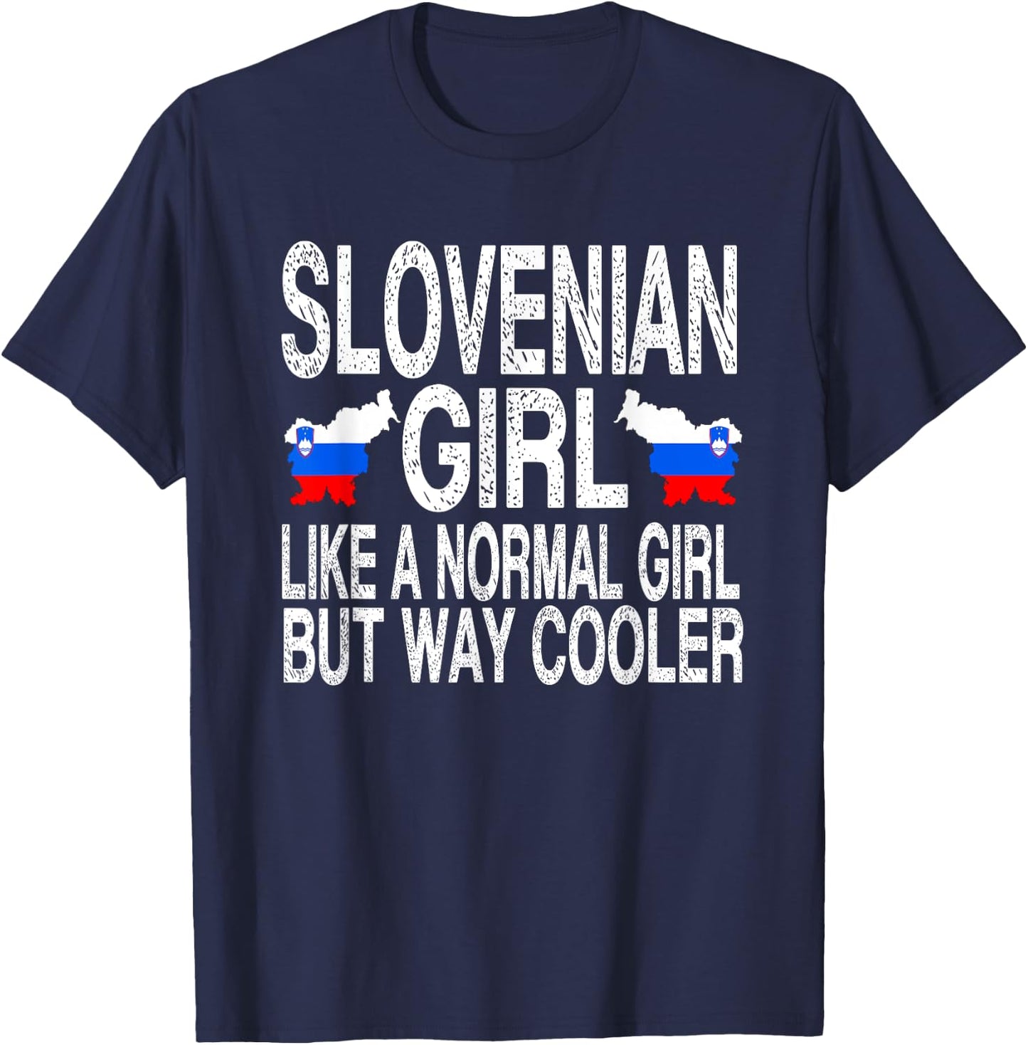 Slovenian Girl - Slovenia Flag T-Shirt - T-Shirt | Navy