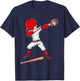 Baseballer Sportsman Dabbing Baseball Player T-Shirt - T-Shirt | Navy