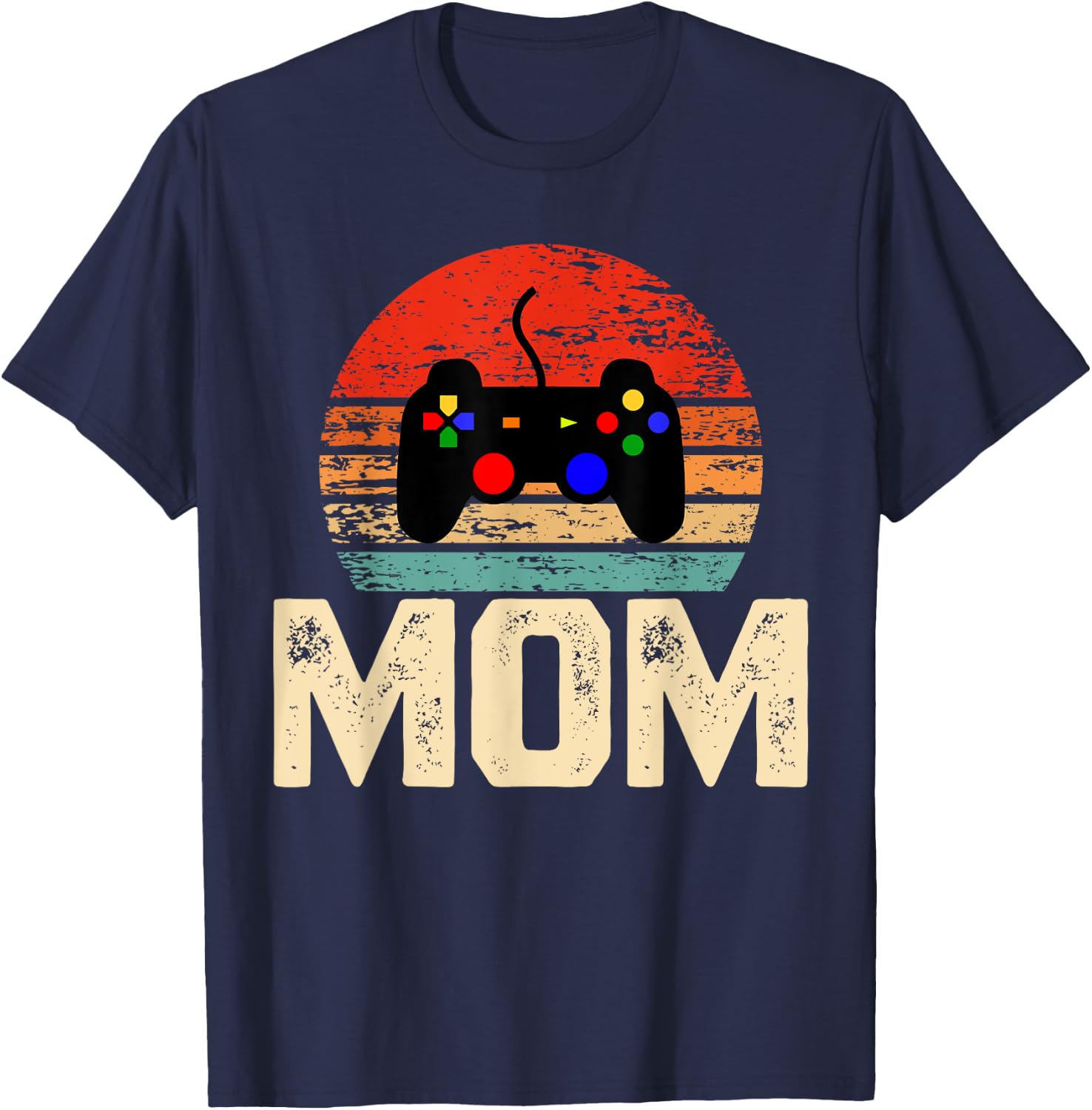 Video Game Controller Retro Vintage Video Gamer Mom T-Shirt - T-Shirt | Navy