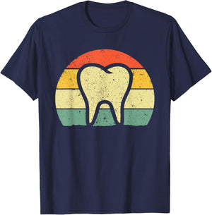 Funny Dentist Orthodontics Design Tooth Dental Hygienist T-Shirt - T-Shirt | Navy
