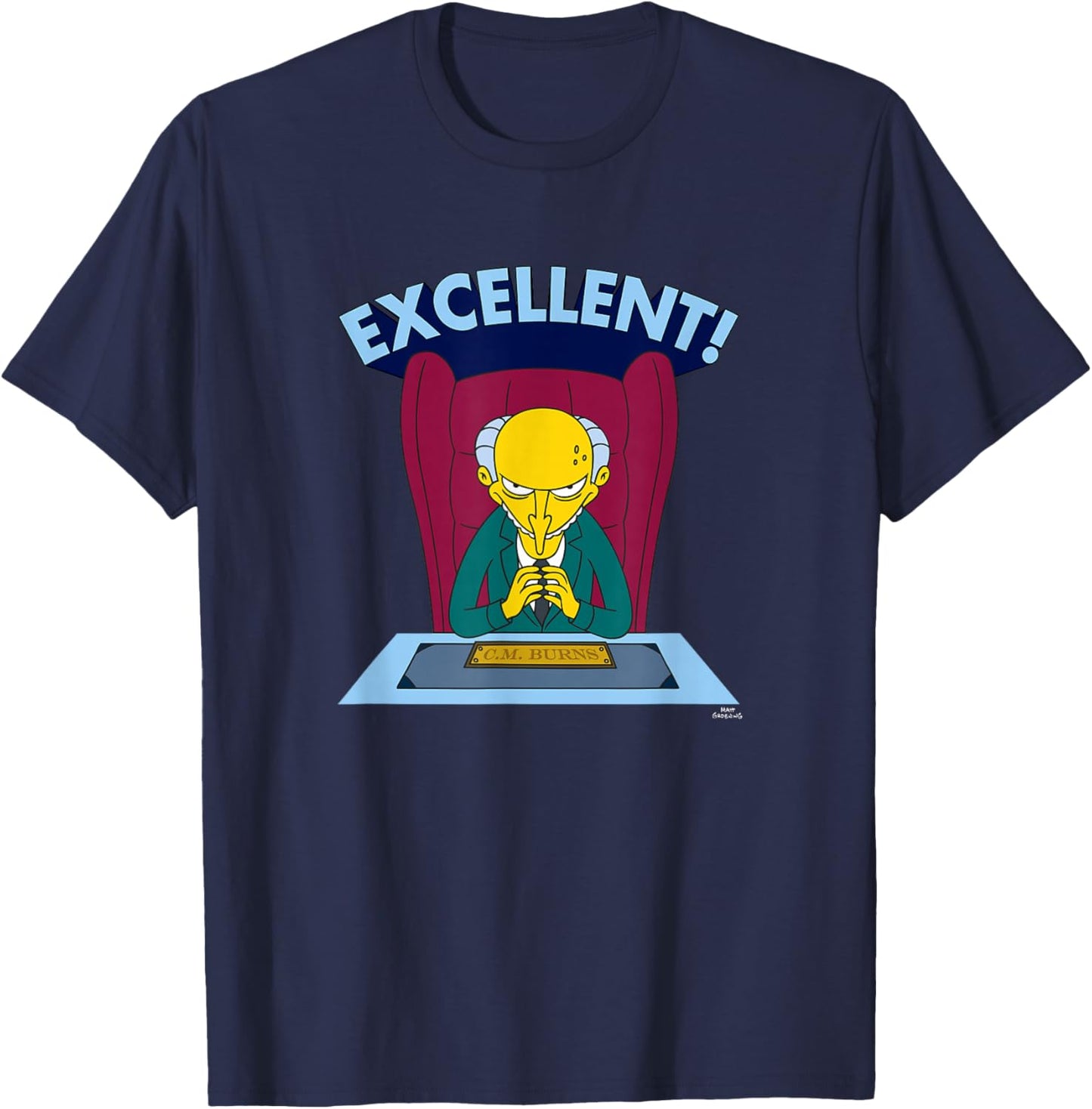 The Simpsons Mr. Burns Excellent T-Shirt - T-Shirt | Navy