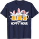Hoppy Hour Funny Easter Beer Pints Bunny Ears Drinking Gift T-Shirt - T-Shirt | Navy