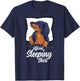 official sleeping Shirt cute dachshund dog sleep nightgown T-Shirt - T-Shirt | Navy
