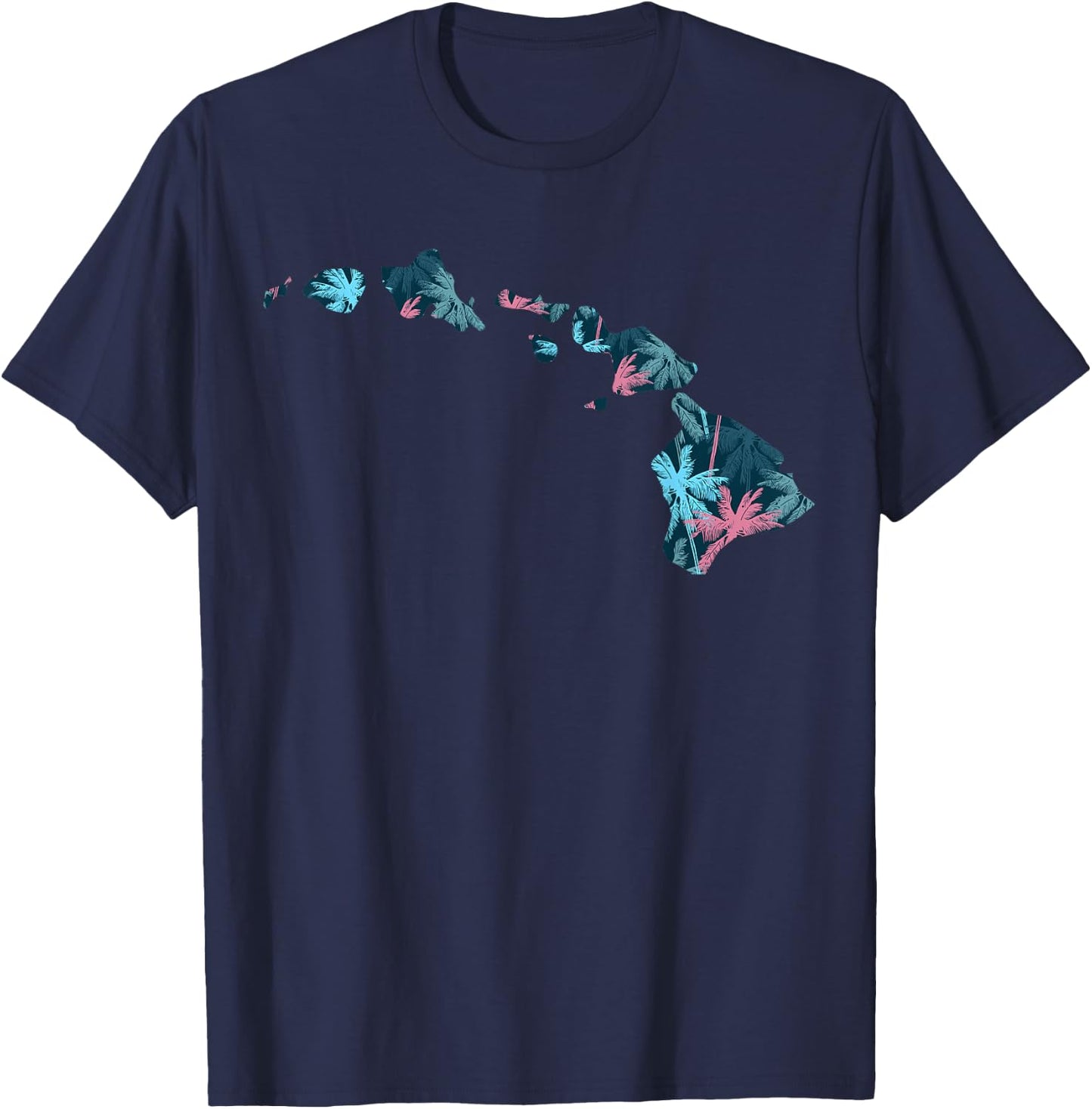 Hawaiian Island Necklace Hawaii T-Shirt - T-Shirt | Navy