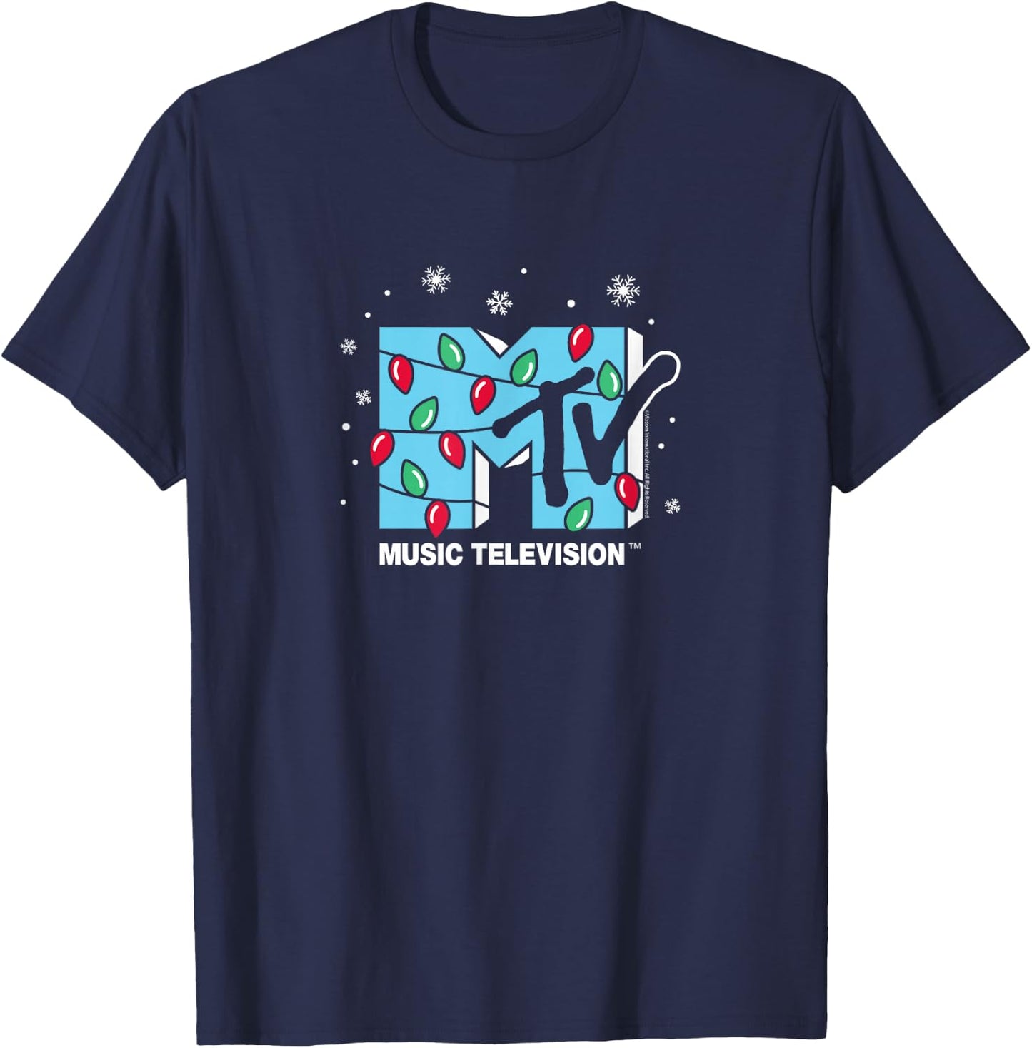 MTV - Christmas Lights T-Shirt - T-Shirt | Navy