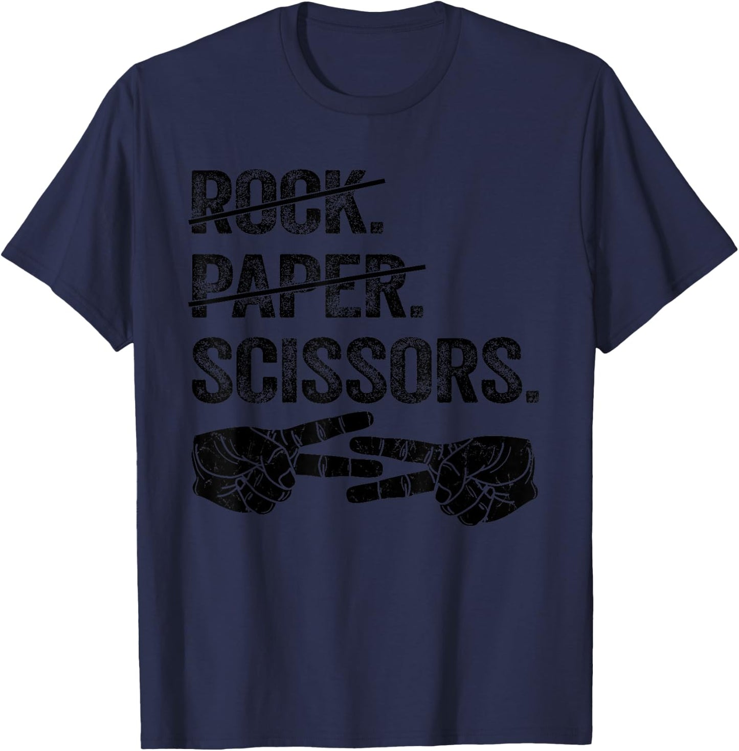 Rock Paper Scissors Lesbian Women Girls Gay Pride Parade T-Shirt - T-Shirt | Navy