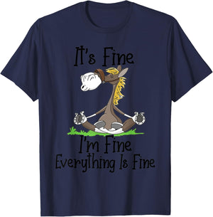I'm Fine Everything Is Fine horse T-Shirt - T-Shirt | Navy