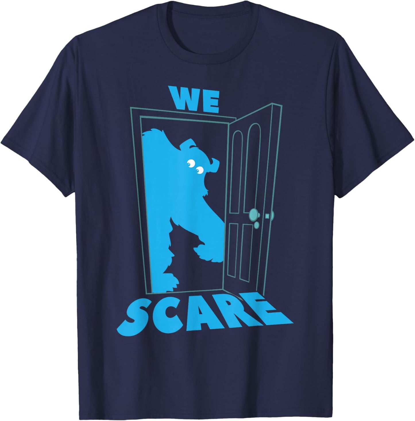 Disney Pixar Monsters, Inc. Sulley We Scare We Care Door T-Shirt - T-Shirt | Navy