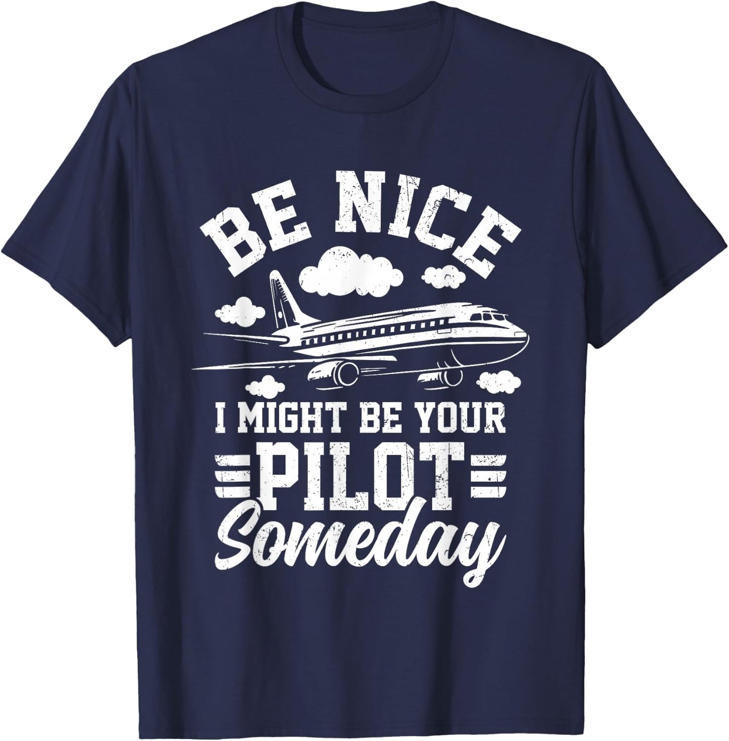 Funny Aviator Pilot Airplane Plane Aviation Gifts Men Women T-Shirt - T-Shirt | Navy