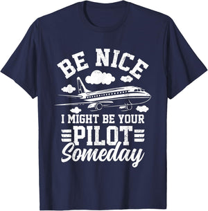 Funny Aviator Pilot Airplane Plane Aviation Gifts Men Women T-Shirt - T-Shirt | Navy