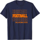 Football Oklahoma State in Modern Stacked Lettering T-Shirt - T-Shirt | Navy