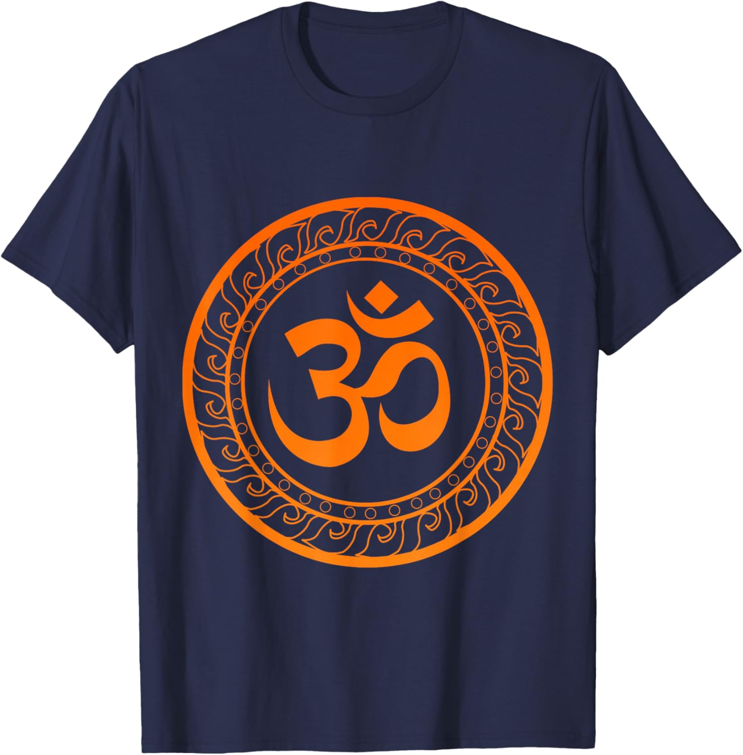 Om Ohm Aum Buddhism Symbol Yoga Sanskrit T-Shirt - T-Shirt | Navy