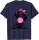 German Shorthaired Pointer with bubble gum bandana glasses T-Shirt - T-Shirt | Navy