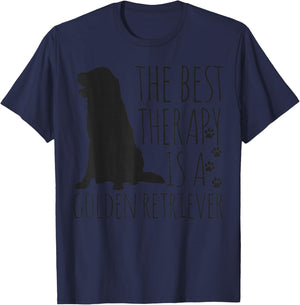 Golden Retrievers are The Best Therapy Dog Lover Funny Gift T-Shirt - T-Shirt | Navy