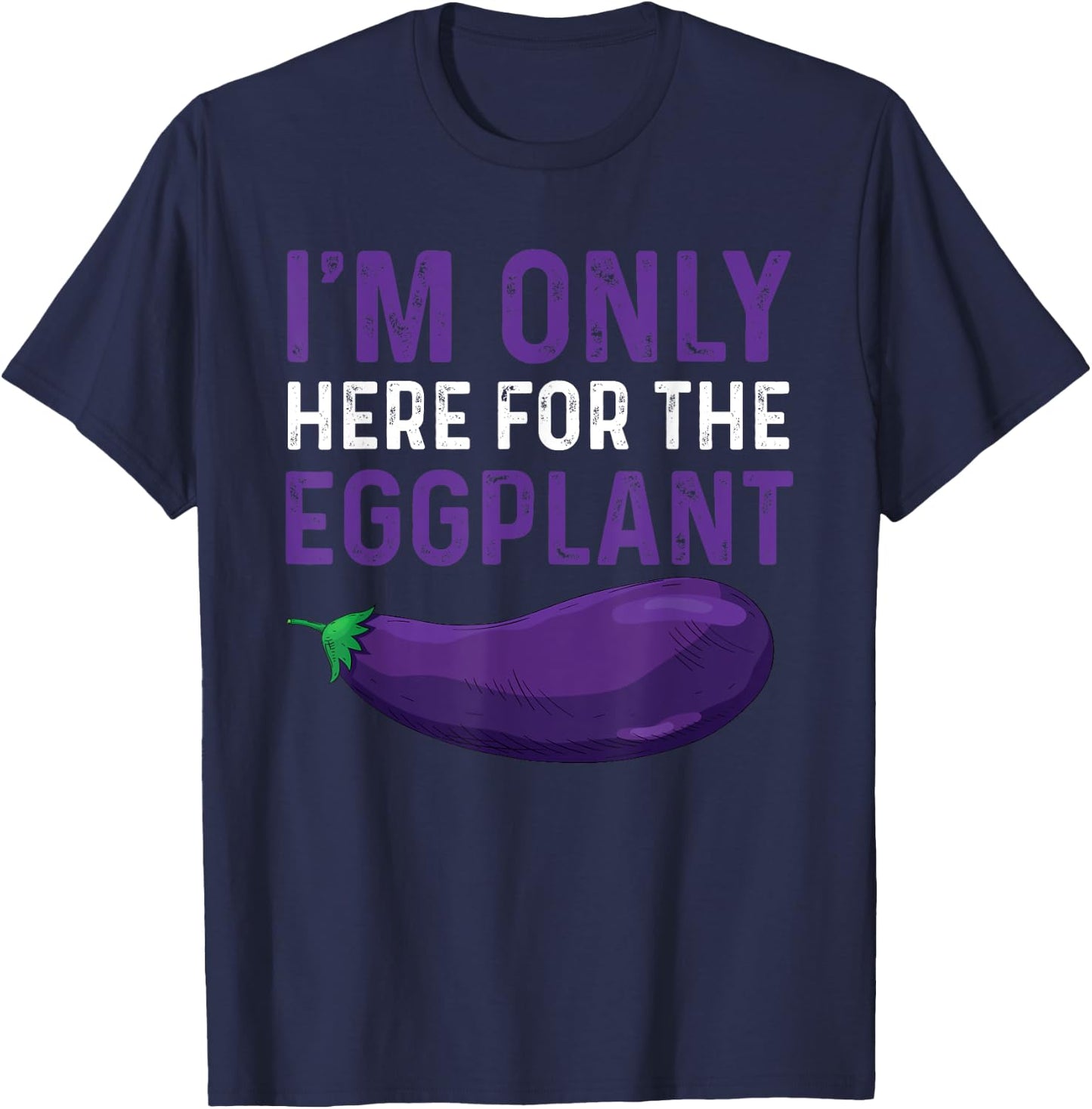 Funny Eggplant Costume Gardening Love Aubergine T-Shirt - T-Shirt | Navy