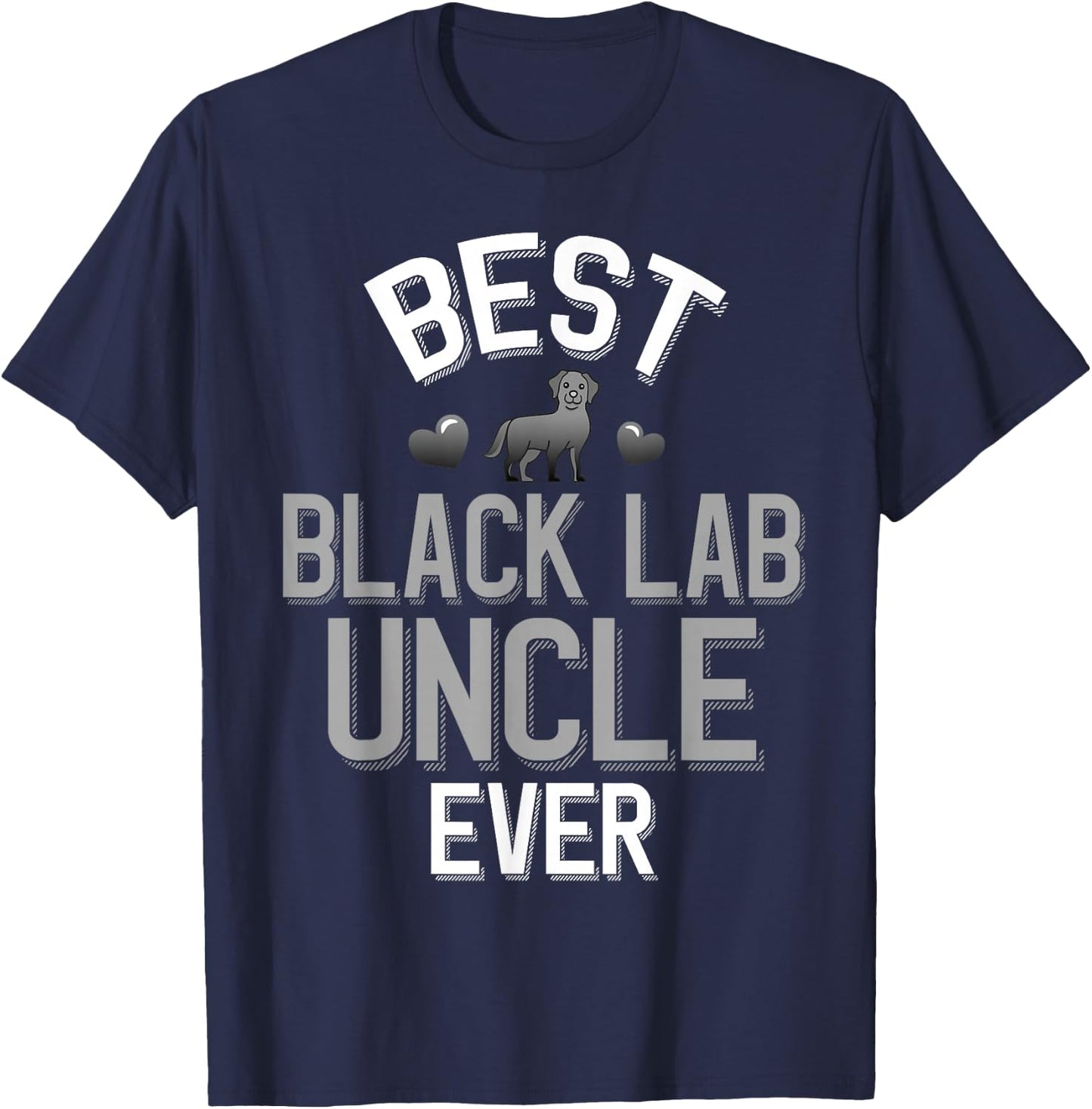 Labrador Family Best Black Lab Uncle T-Shirt - T-Shirt | Navy