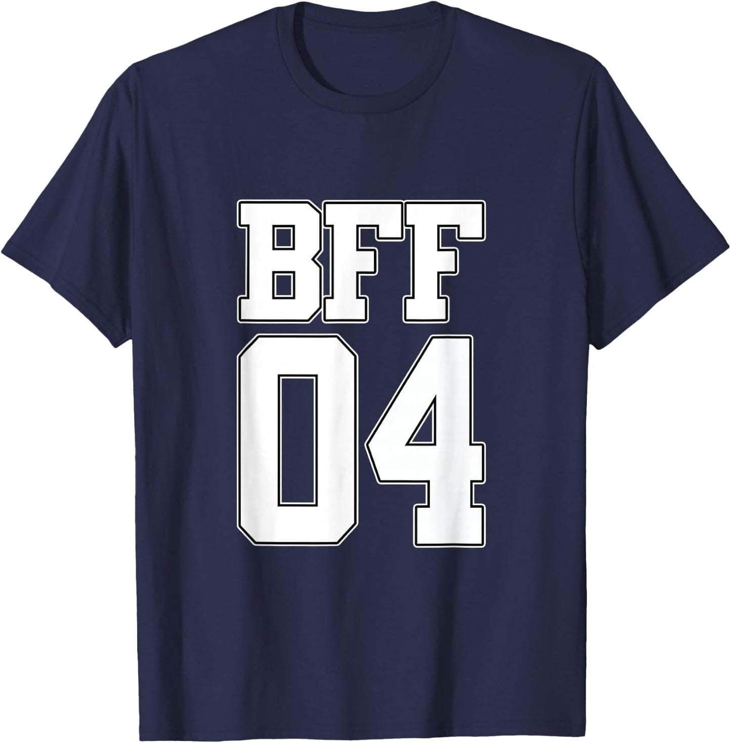 BFF 04 Best Friends Matching Bestie Friendship Day Shirt T-Shirt - T-Shirt | Navy
