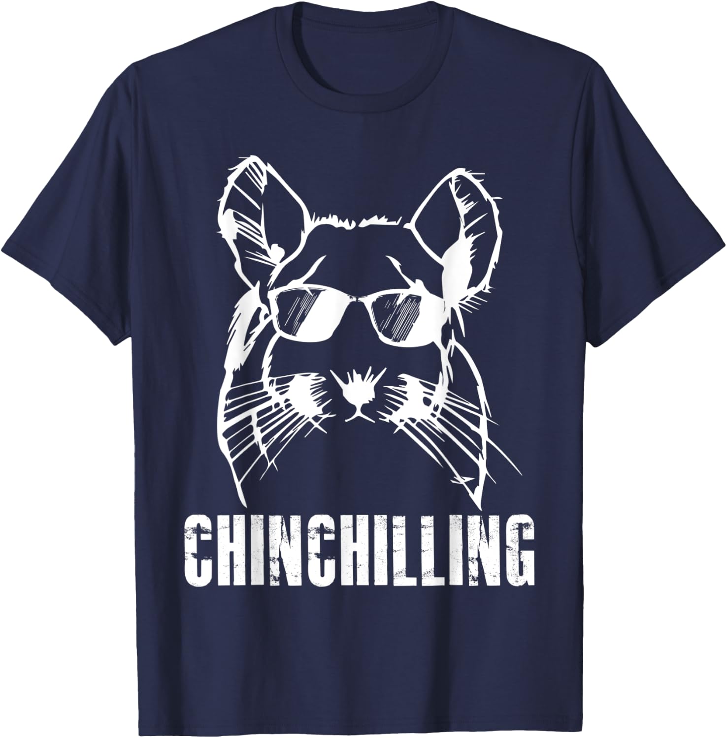 Chinchilling Chinchilla Chinchillas Wool Mouse Rodent T-Shirt - T-Shirt | Navy