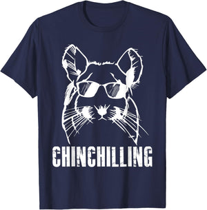 Chinchilling Chinchilla Chinchillas Wool Mouse Rodent T-Shirt - T-Shirt | Navy