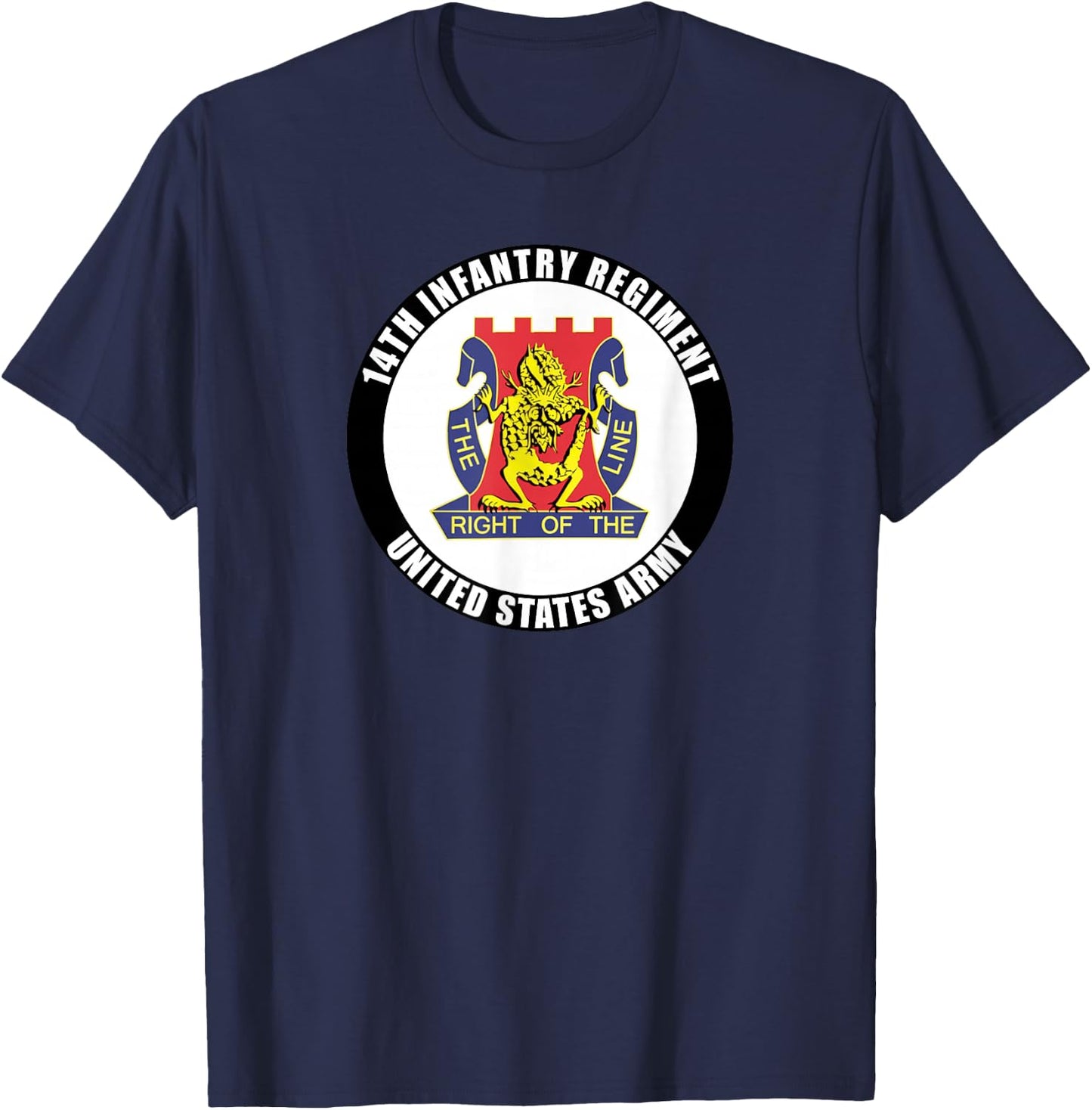 14th Infantry Regiment United States Army Veteran Military T-Shirt - T-Shirt | Navy