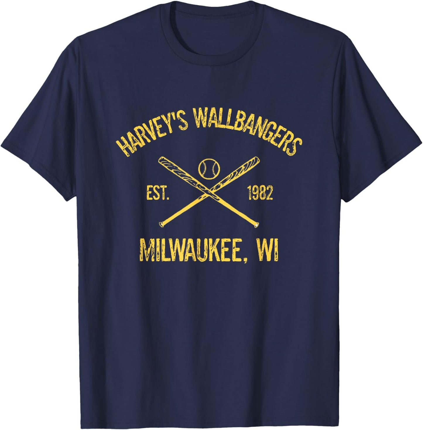 Milwaukee Baseball Harvey’s Wallbangers T-Shirt - T-Shirt | Navy
