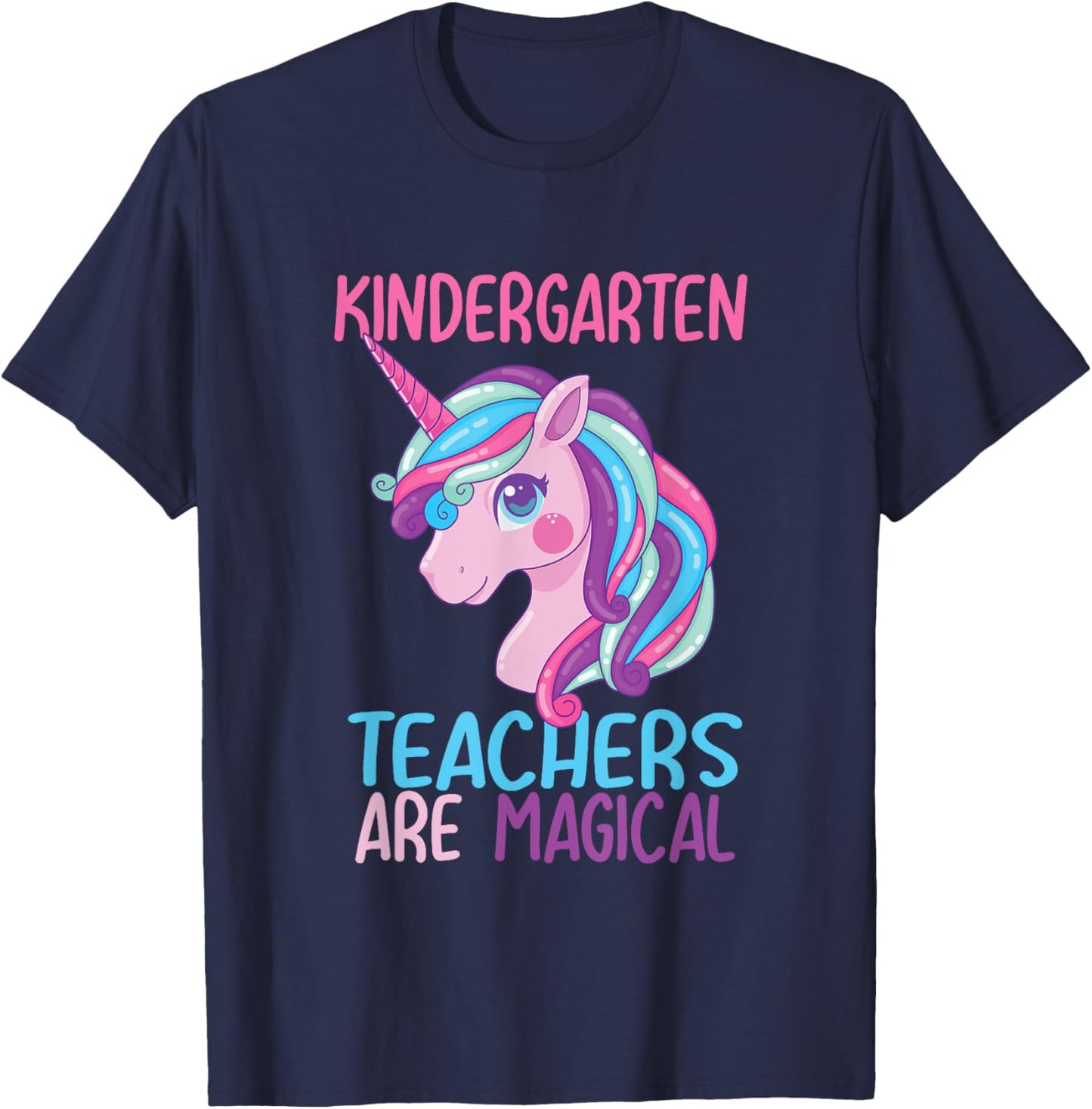 Nursery Unicorn Funny Teacher Gift T-Shirt - T-Shirt | Navy