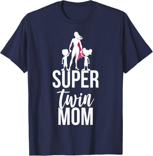 Super Twin Mom T-Shirt - T-Shirt | Navy