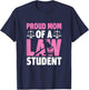 Proud mom of a law student young future lawyer T-Shirt - T-Shirt | Navy