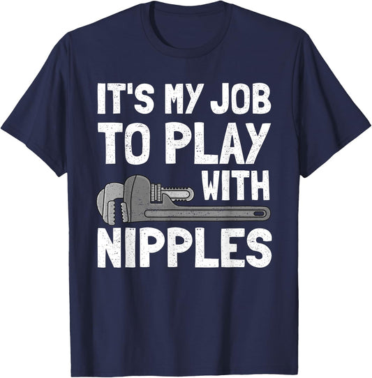 Funny Plumber Art Women Steamfitter Plumbing Tools T-Shirt - T-Shirt | Navy
